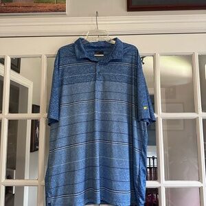 Jack Nicklaus Versatile Blue Polo Shirt with Stripes